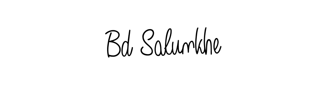 Make a beautiful signature design for name Bd Salunkhe. With this signature (Angelique-Rose-font-FFP) style, you can create a handwritten signature for free. Bd Salunkhe signature style 5 images and pictures png
