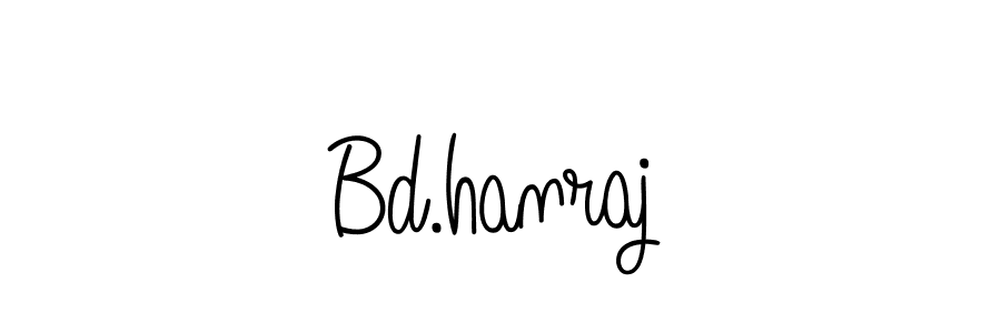 You should practise on your own different ways (Angelique-Rose-font-FFP) to write your name (Bd.hanraj) in signature. don't let someone else do it for you. Bd.hanraj signature style 5 images and pictures png