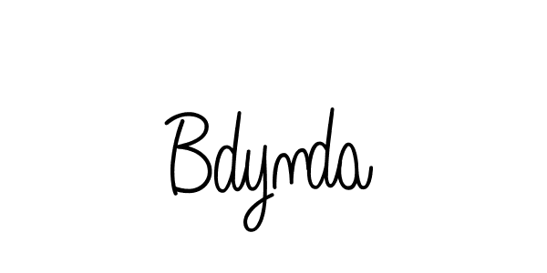 The best way (Angelique-Rose-font-FFP) to make a short signature is to pick only two or three words in your name. The name Bdynda include a total of six letters. For converting this name. Bdynda signature style 5 images and pictures png