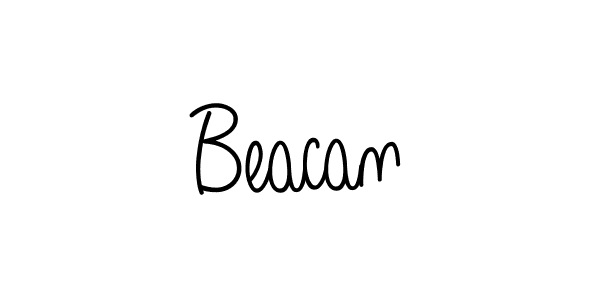 How to make Beacan name signature. Use Angelique-Rose-font-FFP style for creating short signs online. This is the latest handwritten sign. Beacan signature style 5 images and pictures png