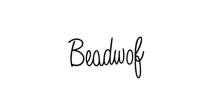 Make a beautiful signature design for name Beadwof. With this signature (Angelique-Rose-font-FFP) style, you can create a handwritten signature for free. Beadwof signature style 5 images and pictures png