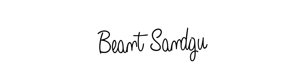Create a beautiful signature design for name Beant Sandgu. With this signature (Angelique-Rose-font-FFP) fonts, you can make a handwritten signature for free. Beant Sandgu signature style 5 images and pictures png