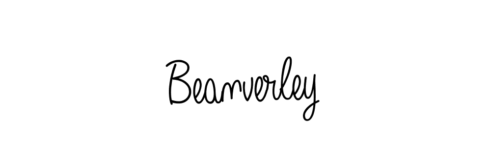 You should practise on your own different ways (Angelique-Rose-font-FFP) to write your name (Beanverley) in signature. don't let someone else do it for you. Beanverley signature style 5 images and pictures png