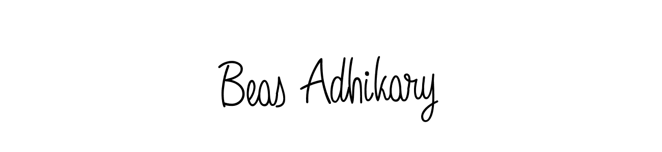 Make a beautiful signature design for name Beas Adhikary. With this signature (Angelique-Rose-font-FFP) style, you can create a handwritten signature for free. Beas Adhikary signature style 5 images and pictures png