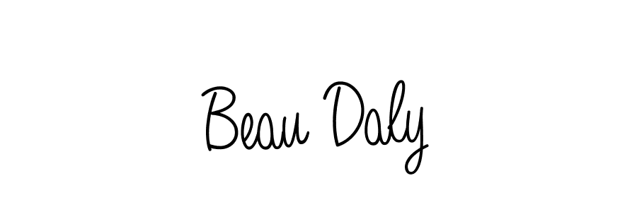Use a signature maker to create a handwritten signature online. With this signature software, you can design (Angelique-Rose-font-FFP) your own signature for name Beau Daly. Beau Daly signature style 5 images and pictures png