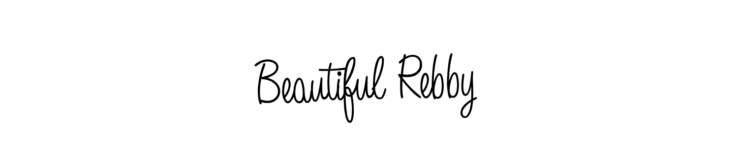 Make a beautiful signature design for name Beautiful Rebby. With this signature (Angelique-Rose-font-FFP) style, you can create a handwritten signature for free. Beautiful Rebby signature style 5 images and pictures png