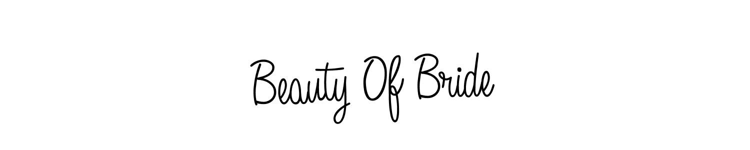 Make a beautiful signature design for name Beauty Of Bride. With this signature (Angelique-Rose-font-FFP) style, you can create a handwritten signature for free. Beauty Of Bride signature style 5 images and pictures png