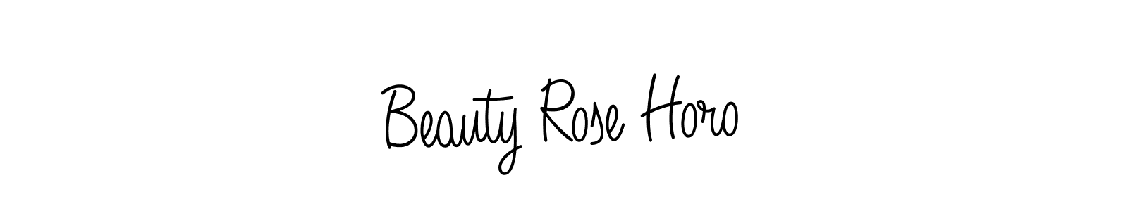 How to make Beauty Rose Horo name signature. Use Angelique-Rose-font-FFP style for creating short signs online. This is the latest handwritten sign. Beauty Rose Horo signature style 5 images and pictures png