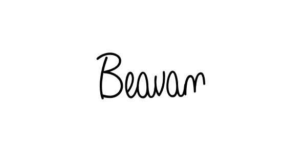 You should practise on your own different ways (Angelique-Rose-font-FFP) to write your name (Beavan) in signature. don't let someone else do it for you. Beavan signature style 5 images and pictures png