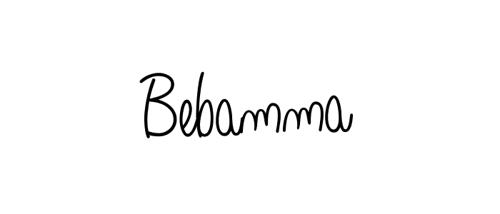 Use a signature maker to create a handwritten signature online. With this signature software, you can design (Angelique-Rose-font-FFP) your own signature for name Bebamma. Bebamma signature style 5 images and pictures png