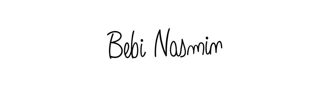 How to Draw Bebi Nasmin signature style? Angelique-Rose-font-FFP is a latest design signature styles for name Bebi Nasmin. Bebi Nasmin signature style 5 images and pictures png