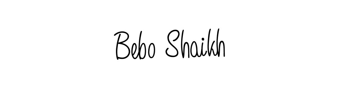 The best way (Angelique-Rose-font-FFP) to make a short signature is to pick only two or three words in your name. The name Bebo Shaikh include a total of six letters. For converting this name. Bebo Shaikh signature style 5 images and pictures png