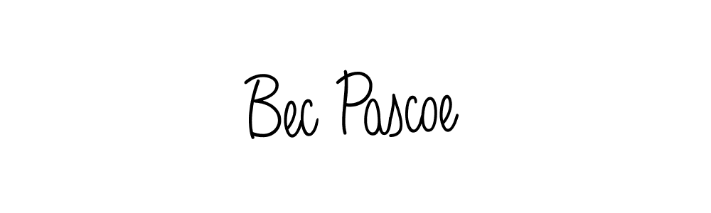 Make a beautiful signature design for name Bec Pascoe. With this signature (Angelique-Rose-font-FFP) style, you can create a handwritten signature for free. Bec Pascoe signature style 5 images and pictures png
