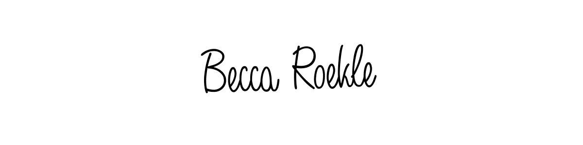 Use a signature maker to create a handwritten signature online. With this signature software, you can design (Angelique-Rose-font-FFP) your own signature for name Becca Roekle. Becca Roekle signature style 5 images and pictures png