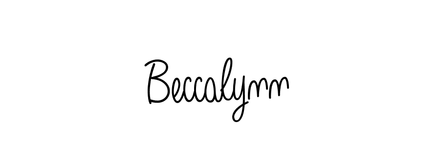 Beccalynn stylish signature style. Best Handwritten Sign (Angelique-Rose-font-FFP) for my name. Handwritten Signature Collection Ideas for my name Beccalynn. Beccalynn signature style 5 images and pictures png