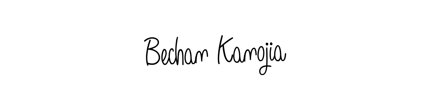 How to make Bechan Kanojia name signature. Use Angelique-Rose-font-FFP style for creating short signs online. This is the latest handwritten sign. Bechan Kanojia signature style 5 images and pictures png