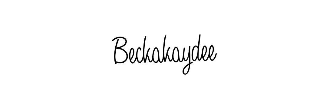 How to make Beckakaydee signature? Angelique-Rose-font-FFP is a professional autograph style. Create handwritten signature for Beckakaydee name. Beckakaydee signature style 5 images and pictures png