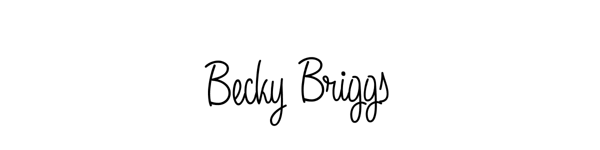 How to Draw Becky Briggs signature style? Angelique-Rose-font-FFP is a latest design signature styles for name Becky Briggs. Becky Briggs signature style 5 images and pictures png