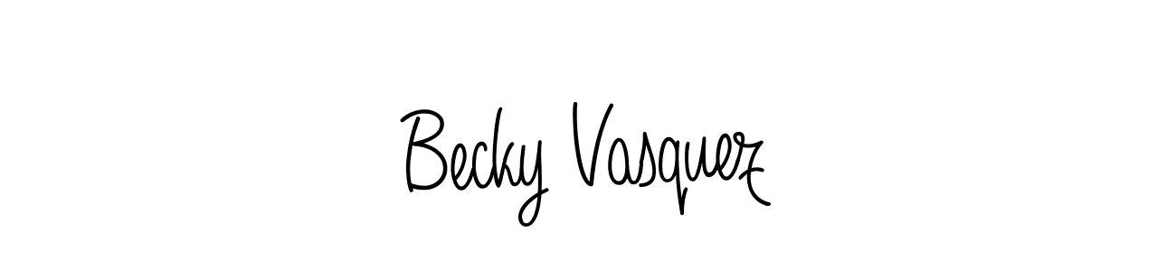 Also You can easily find your signature by using the search form. We will create Becky Vasquez name handwritten signature images for you free of cost using Angelique-Rose-font-FFP sign style. Becky Vasquez signature style 5 images and pictures png