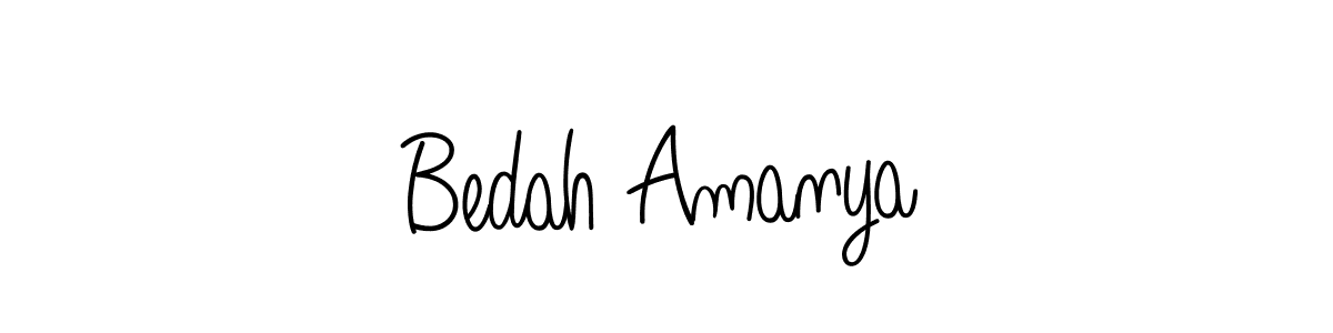 Use a signature maker to create a handwritten signature online. With this signature software, you can design (Angelique-Rose-font-FFP) your own signature for name Bedah Amanya. Bedah Amanya signature style 5 images and pictures png