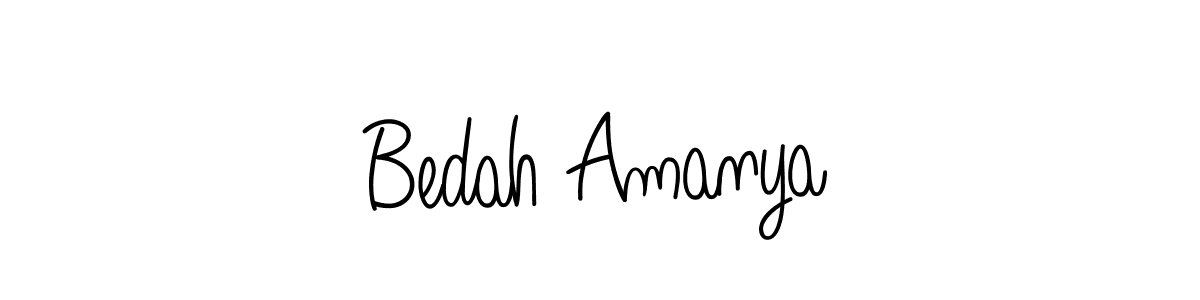 Use a signature maker to create a handwritten signature online. With this signature software, you can design (Angelique-Rose-font-FFP) your own signature for name Bedah Amanya. Bedah Amanya signature style 5 images and pictures png