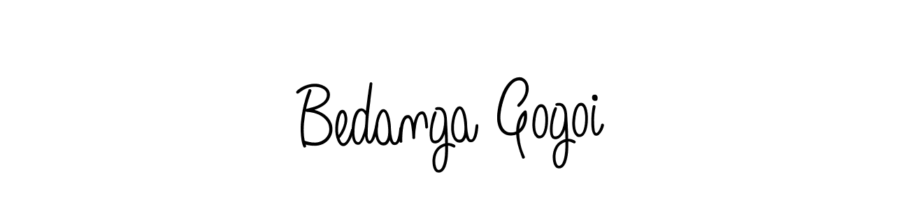 Bedanga Gogoi stylish signature style. Best Handwritten Sign (Angelique-Rose-font-FFP) for my name. Handwritten Signature Collection Ideas for my name Bedanga Gogoi. Bedanga Gogoi signature style 5 images and pictures png