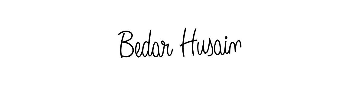 You should practise on your own different ways (Angelique-Rose-font-FFP) to write your name (Bedar Husain) in signature. don't let someone else do it for you. Bedar Husain signature style 5 images and pictures png