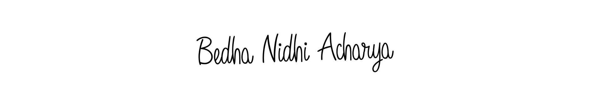 This is the best signature style for the Bedha Nidhi Acharya name. Also you like these signature font (Angelique-Rose-font-FFP). Mix name signature. Bedha Nidhi Acharya signature style 5 images and pictures png