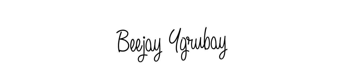 if you are searching for the best signature style for your name Beejay Ygrubay. so please give up your signature search. here we have designed multiple signature styles  using Angelique-Rose-font-FFP. Beejay Ygrubay signature style 5 images and pictures png