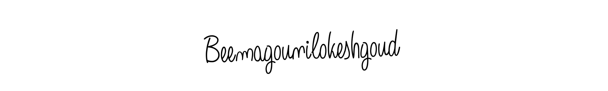 You should practise on your own different ways (Angelique-Rose-font-FFP) to write your name (Beemagounilokeshgoud) in signature. don't let someone else do it for you. Beemagounilokeshgoud signature style 5 images and pictures png