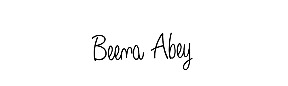 Beena Abey stylish signature style. Best Handwritten Sign (Angelique-Rose-font-FFP) for my name. Handwritten Signature Collection Ideas for my name Beena Abey. Beena Abey signature style 5 images and pictures png