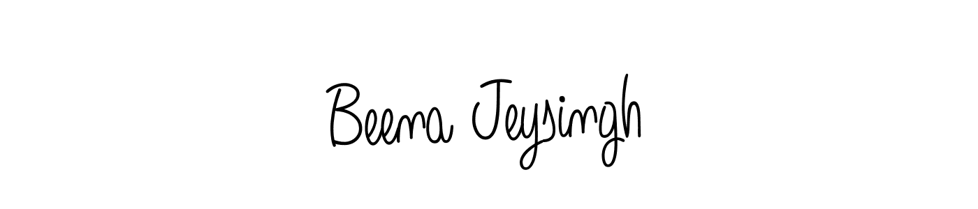 Design your own signature with our free online signature maker. With this signature software, you can create a handwritten (Angelique-Rose-font-FFP) signature for name Beena Jeysingh. Beena Jeysingh signature style 5 images and pictures png