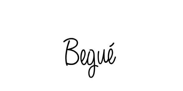 You should practise on your own different ways (Angelique-Rose-font-FFP) to write your name (Begué) in signature. don't let someone else do it for you. Begué signature style 5 images and pictures png