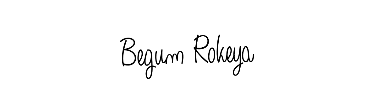 Also we have Begum Rokeya name is the best signature style. Create professional handwritten signature collection using Angelique-Rose-font-FFP autograph style. Begum Rokeya signature style 5 images and pictures png