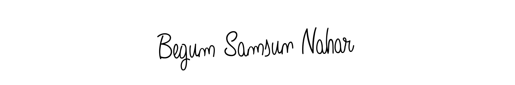 How to make Begum Samsun Nahar name signature. Use Angelique-Rose-font-FFP style for creating short signs online. This is the latest handwritten sign. Begum Samsun Nahar signature style 5 images and pictures png