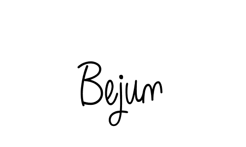 Make a beautiful signature design for name Bejun. With this signature (Angelique-Rose-font-FFP) style, you can create a handwritten signature for free. Bejun signature style 5 images and pictures png