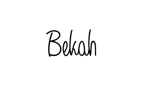 Use a signature maker to create a handwritten signature online. With this signature software, you can design (Angelique-Rose-font-FFP) your own signature for name Bekah. Bekah signature style 5 images and pictures png