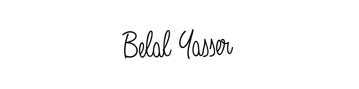 The best way (Angelique-Rose-font-FFP) to make a short signature is to pick only two or three words in your name. The name Belal Yasser include a total of six letters. For converting this name. Belal Yasser signature style 5 images and pictures png