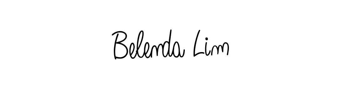 Belenda Lim stylish signature style. Best Handwritten Sign (Angelique-Rose-font-FFP) for my name. Handwritten Signature Collection Ideas for my name Belenda Lim. Belenda Lim signature style 5 images and pictures png