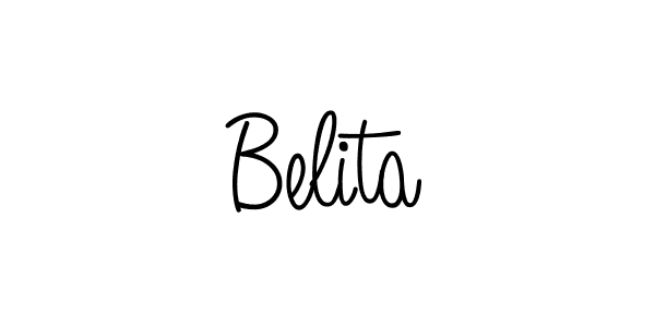 Belita stylish signature style. Best Handwritten Sign (Angelique-Rose-font-FFP) for my name. Handwritten Signature Collection Ideas for my name Belita. Belita signature style 5 images and pictures png
