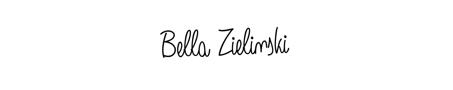 Make a beautiful signature design for name Bella Zielinski. With this signature (Angelique-Rose-font-FFP) style, you can create a handwritten signature for free. Bella Zielinski signature style 5 images and pictures png