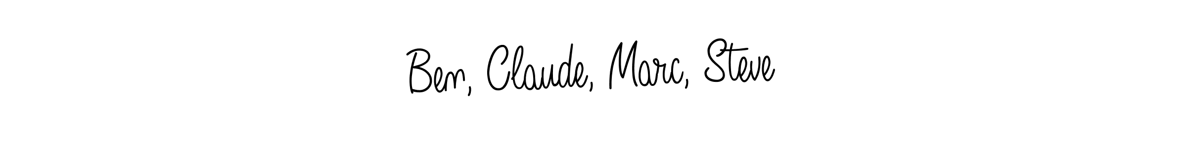 How to make Ben, Claude, Marc, Steve name signature. Use Angelique-Rose-font-FFP style for creating short signs online. This is the latest handwritten sign. Ben, Claude, Marc, Steve signature style 5 images and pictures png