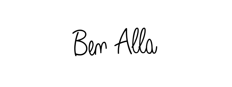 Design your own signature with our free online signature maker. With this signature software, you can create a handwritten (Angelique-Rose-font-FFP) signature for name Ben Alla. Ben Alla signature style 5 images and pictures png