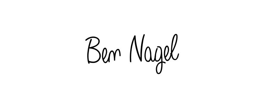 You should practise on your own different ways (Angelique-Rose-font-FFP) to write your name (Ben Nagel) in signature. don't let someone else do it for you. Ben Nagel signature style 5 images and pictures png