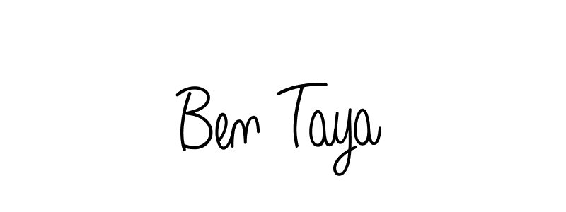 You should practise on your own different ways (Angelique-Rose-font-FFP) to write your name (Ben Taya) in signature. don't let someone else do it for you. Ben Taya signature style 5 images and pictures png