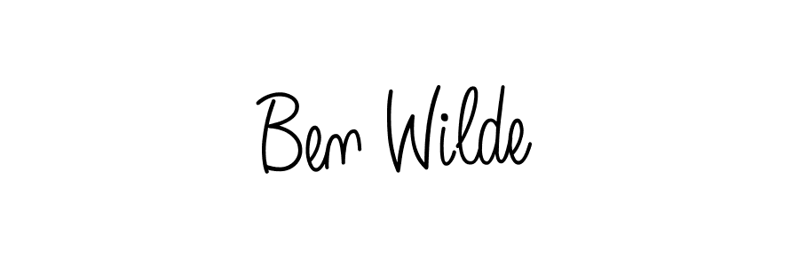 The best way (Angelique-Rose-font-FFP) to make a short signature is to pick only two or three words in your name. The name Ben Wilde include a total of six letters. For converting this name. Ben Wilde signature style 5 images and pictures png