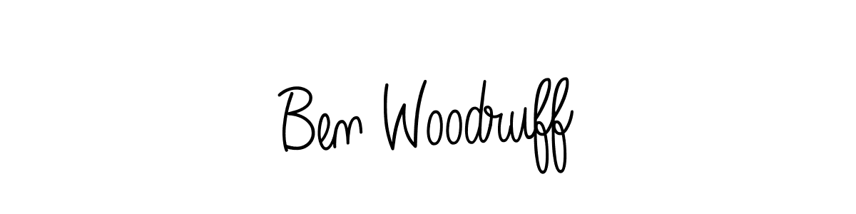 Make a beautiful signature design for name Ben Woodruff. With this signature (Angelique-Rose-font-FFP) style, you can create a handwritten signature for free. Ben Woodruff signature style 5 images and pictures png