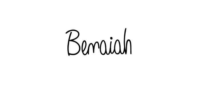 Use a signature maker to create a handwritten signature online. With this signature software, you can design (Angelique-Rose-font-FFP) your own signature for name Benaiah. Benaiah signature style 5 images and pictures png