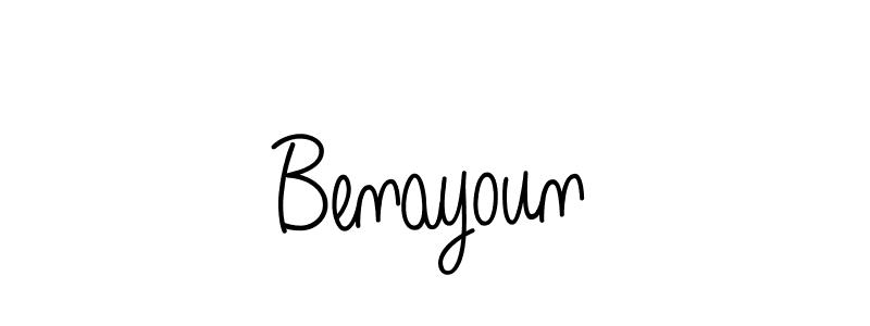 Create a beautiful signature design for name Benayoun. With this signature (Angelique-Rose-font-FFP) fonts, you can make a handwritten signature for free. Benayoun signature style 5 images and pictures png