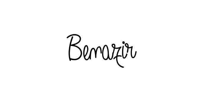 Design your own signature with our free online signature maker. With this signature software, you can create a handwritten (Angelique-Rose-font-FFP) signature for name Benazir. Benazir signature style 5 images and pictures png
